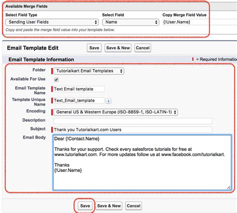 salesforce email template example