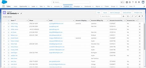 salesforce list email reporting