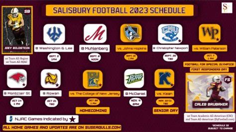 salisbury football schedule 2023