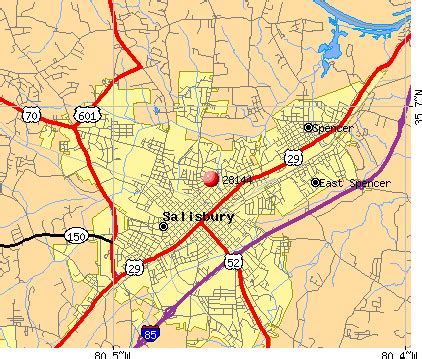 Salisbury Nc Zip Code Map
