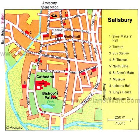 salisbury on a map