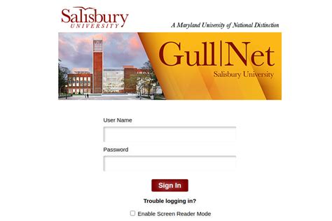 salisbury university gullnet login