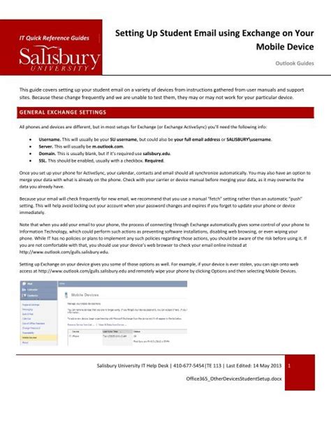 salisbury university student email