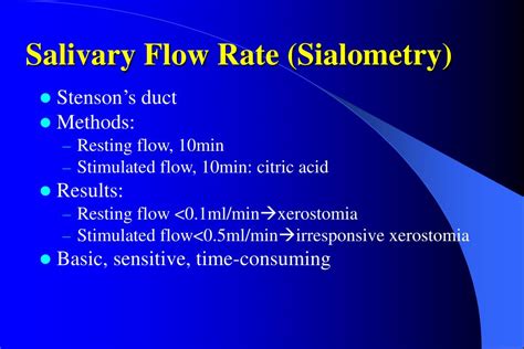 Salivary Flow Rate Method