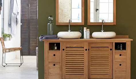 Meuble salle de bain bambou et accessoires en 50+ idées