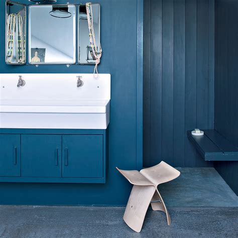 Salle de bains bleue design toutes nos inspirations design Marie Claire