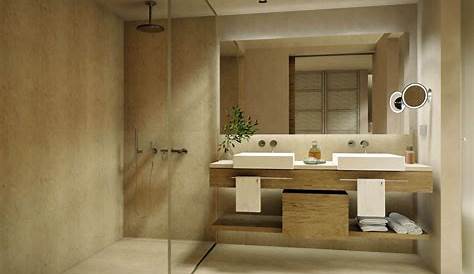 Salle de bain moderne en bois très nature Meuble et