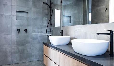Une salle de bains grise élégance et chic contemporain