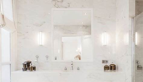 Beaucoup d'idées en photos pour la salle de bain en marbre.