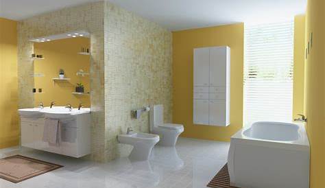 Salle de bains jaunes 32 idées pour une décoration lumineuse