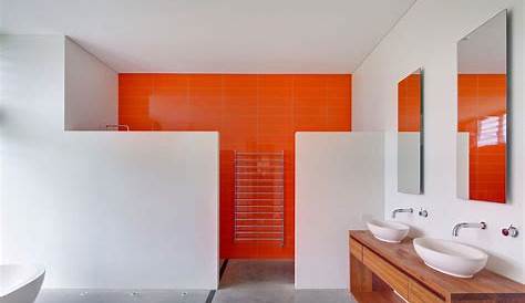 Salle de bain orange ces 5 modèles vont vous faire