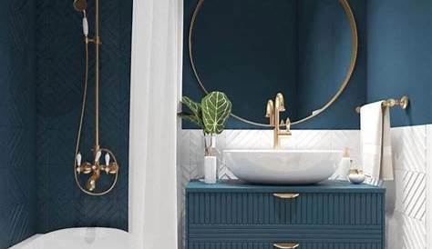 Tendance Wc, bleu canard, bois lumineux Déco salle de