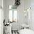 salle de bain retro noir et blanc