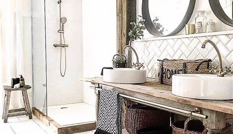 Salle De Bain Rustique Chic Pinterest Les Beaux Exemples 40 Photos