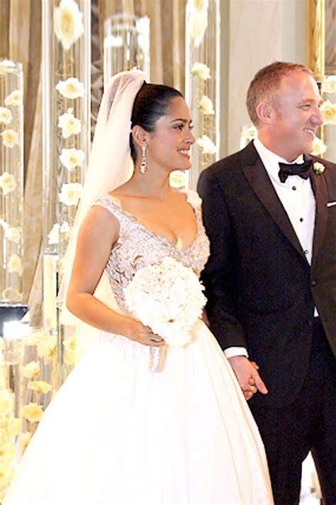 salma hayek's wedding dress