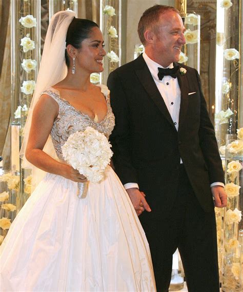 salma hayek wedding dress