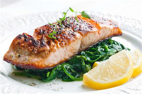 Healthy Grilled Salmon with Wilted Spinach Neils Healthy