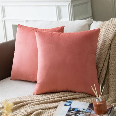Salmon Colored Throw Pillow Covers