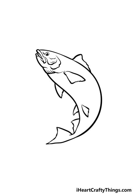 Salmon Drawing Small