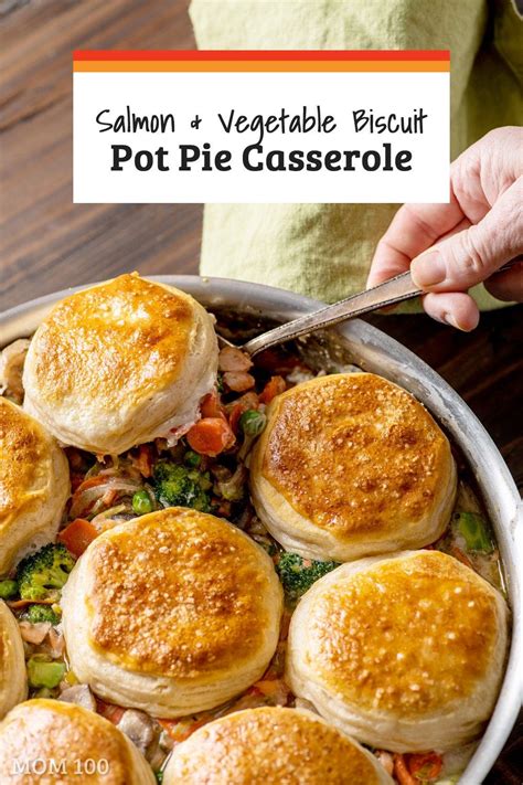 Salmon Pot Pie With Biscuits