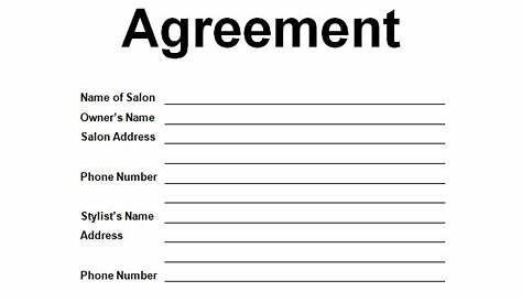 Salon Chair Rental Agreement Template Uk Hair Booth Booth
