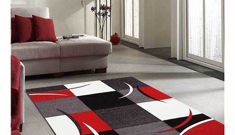 tapis salon rouge et gris Idées de Décoration intérieure