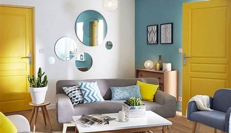 Salon Gris Jaune Bleu Pin By Vinciane Fauveau On Idee Deco Home Decor, Home