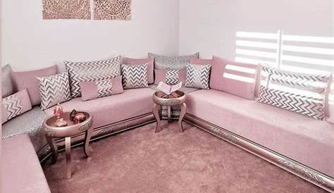 Salon Marocain Gris Et Rose Moderne Furniture, Sectional