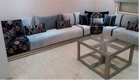 Salon Marocain Moderne Gris Et Rose Modèles De Collection 2017