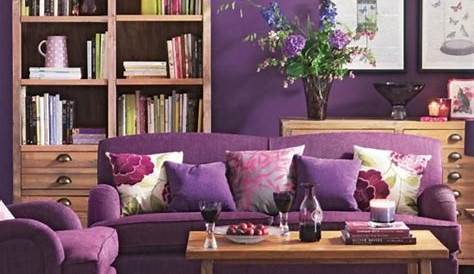 Decoration salon gris violet Design en image