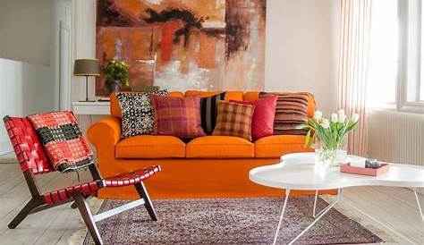 12 décorations de salon bien vives grâce à l’orange