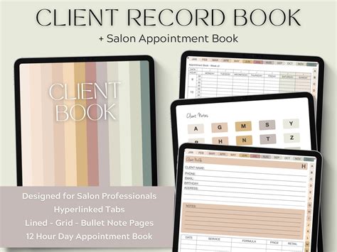Salon Client Record Book