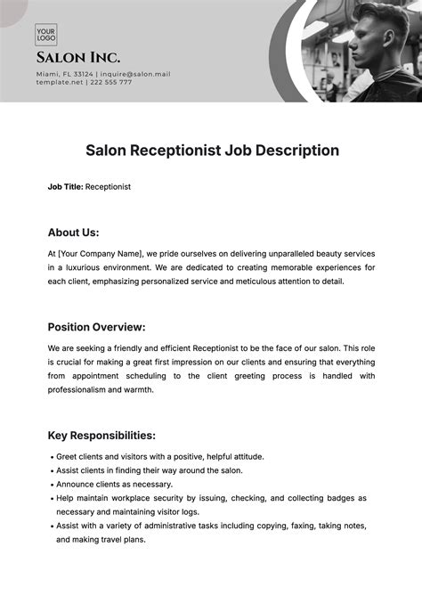 Salon Worker Job Description