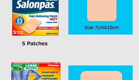 Salonpas 3 x Hot Capsicum Pain Relief Patches 13 x 18cm