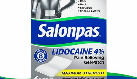 Salonpas Lidocaine Pain Relieving GelPatch with Maximum