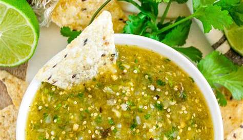 The best tomatillo salsa (salsa verde) is made in a molcajete, using