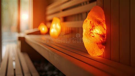 Salt Lamp In Sauna