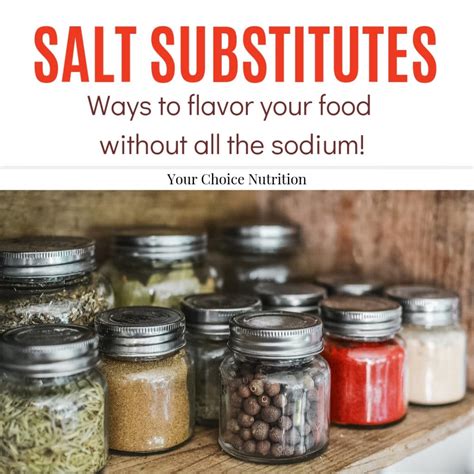 Salt Substitutes Diet