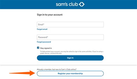 sam's club login account