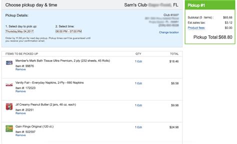sam's club online ordering and home delivery