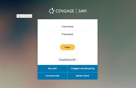 sam cengage login