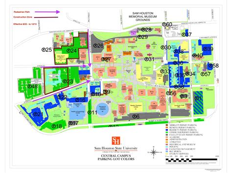 Sam Houston State University Campus Map Map VectorCampus Map