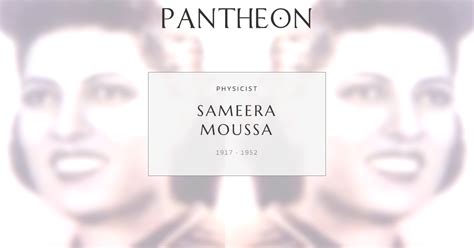 sameera moussa biography
