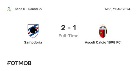 sampdoria genoa - ascoli calcio 1898