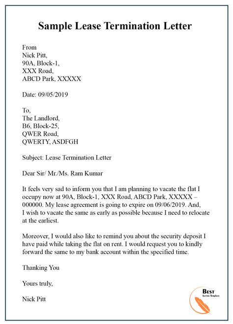 9+ Tenancy Termination Letters Free Samples, Examples Download Free