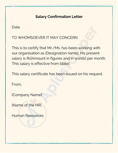 11+ sample salary confirmation letter from employer