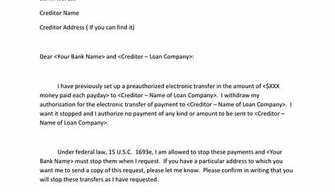 Sample Letter Requesting Ach Payment