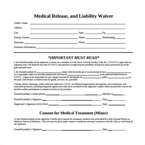 Keyword for Free 20 Health Waiver Forms In Pdf Ms Word