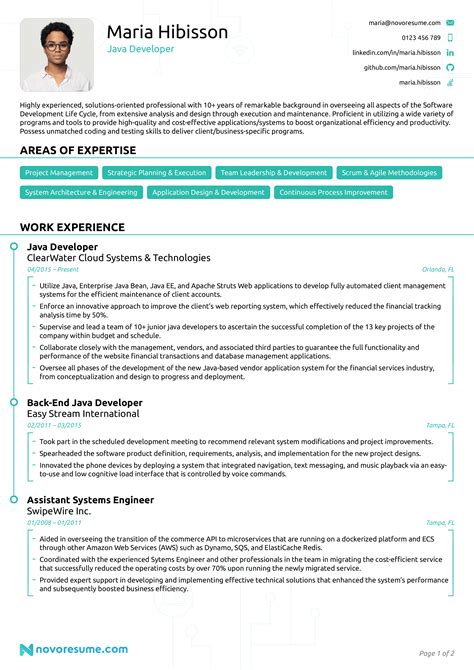Sample Resume For Java Developer 5 Year Experience Good