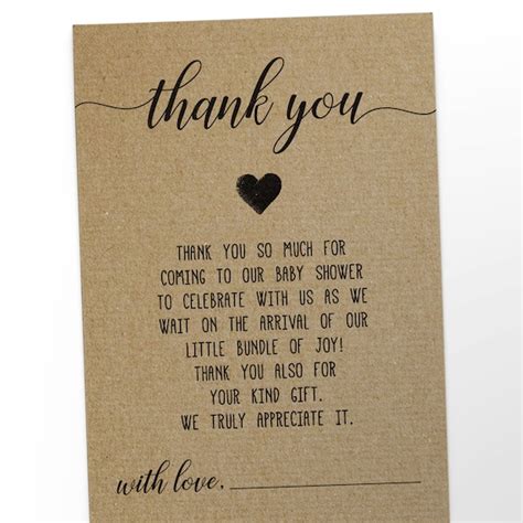 Baby Shower Thank You Card Wording Ideas All Things Baby Pinterest